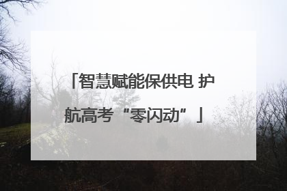 智慧赋能保供电 护航高考“零闪动”