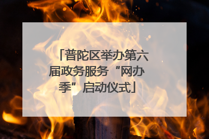 普陀区举办第六届政务服务“网办季”启动仪式