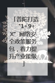 普陀打造“1+9+X”网络安全政策服务包，着力提升产业能级