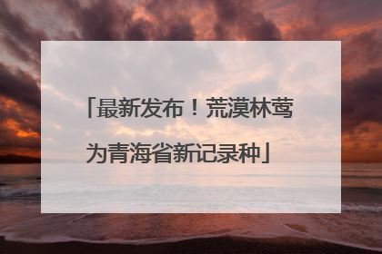 最新发布！荒漠林莺为青海省新记录种
