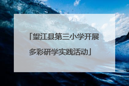 望江县第三小学开展多彩研学实践活动