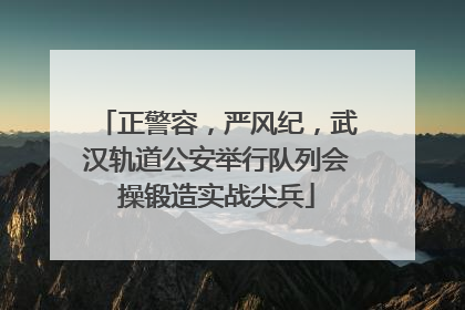 正警容，严风纪，武汉轨道公安举行队列会操锻造实战尖兵