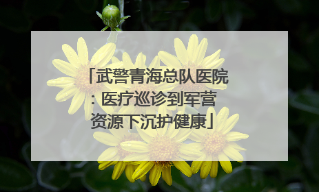 武警青海总队医院：医疗巡诊到军营  资源下沉护健康