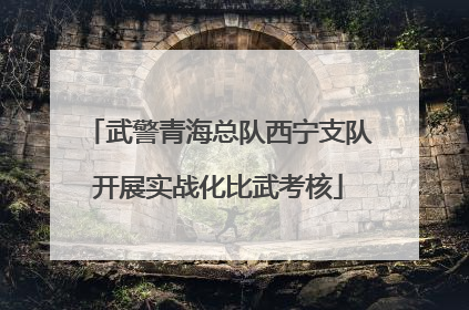 武警青海总队西宁支队开展实战化比武考核
