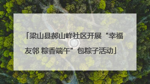 梁山县郝山峰社区开展“幸福友邻 粽香端午”包粽子活动