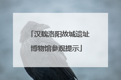 汉魏洛阳故城遗址博物馆参观提示