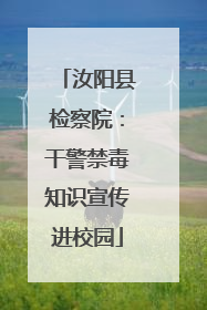 汝阳县检察院：干警禁毒知识宣传进校园