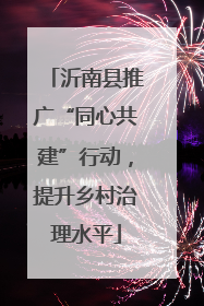 沂南县推广“同心共建”行动，提升乡村治理水平