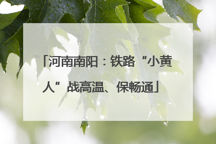 河南南阳：铁路“小黄人”战高温、保畅通