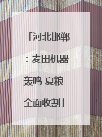河北邯郸：麦田机器轰鸣 夏粮全面收割