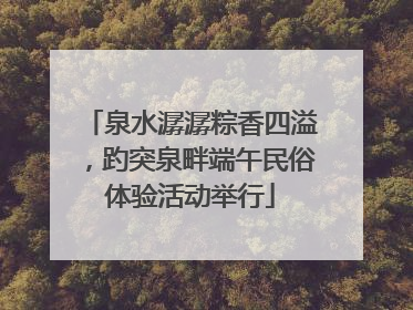 泉水潺潺粽香四溢，趵突泉畔端午民俗体验活动举行