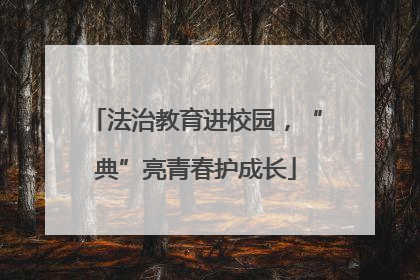 法治教育进校园，“典”亮青春护成长
