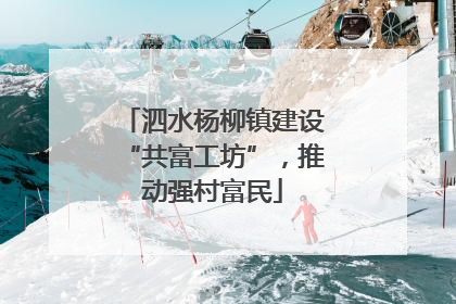 泗水杨柳镇建设“共富工坊”，推动强村富民