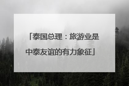 泰国总理：旅游业是中泰友谊的有力象征