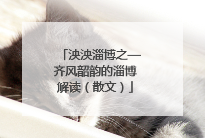 泱泱淄博之—齐风韶韵的淄博解读（散文）