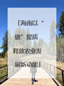 海南以“链”提质 释放农业发展新动能