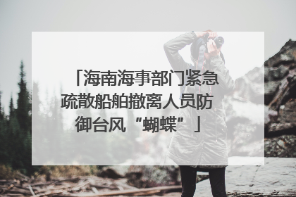 海南海事部门紧急疏散船舶撤离人员防御台风“蝴蝶”