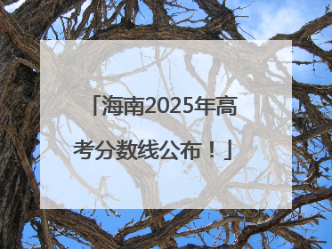 海南2025年高考分数线公布！
