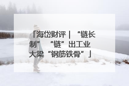 海岱财评｜“链长制” “链”出工业大梁“钢筋铁骨”