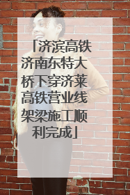 济滨高铁济南东特大桥下穿济莱高铁营业线架梁施工顺利完成