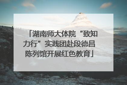 湖南师大体院“致知力行”实践团赴段德昌陈列馆开展红色教育