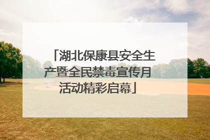 湖北保康县安全生产暨全民禁毒宣传月活动精彩启幕