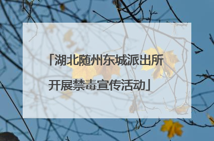 湖北随州东城派出所开展禁毒宣传活动