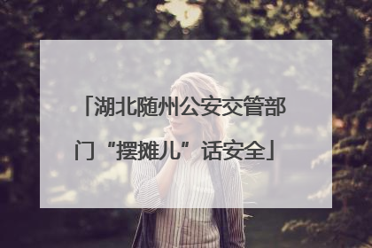 湖北随州公安交管部门“摆摊儿”话安全