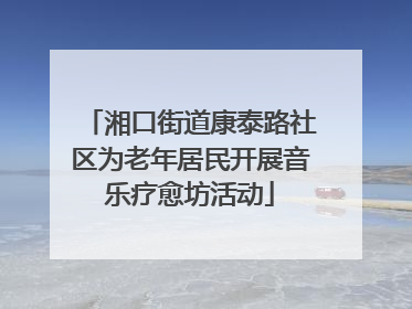 湘口街道康泰路社区为老年居民开展音乐疗愈坊活动