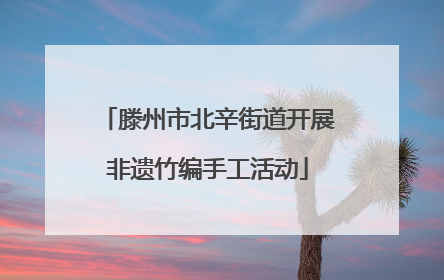 滕州市北辛街道开展非遗竹编手工活动