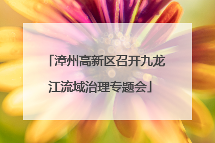 漳州高新区召开九龙江流域治理专题会