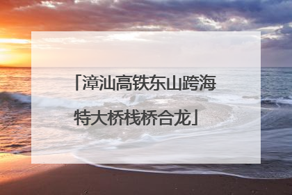 漳汕高铁东山跨海特大桥栈桥合龙