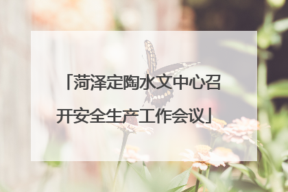 菏泽定陶水文中心召开安全生产工作会议