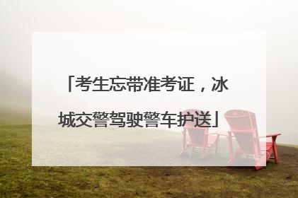 考生忘带准考证，冰城交警驾驶警车护送