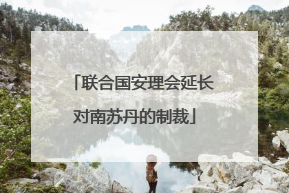 联合国安理会延长对南苏丹的制裁