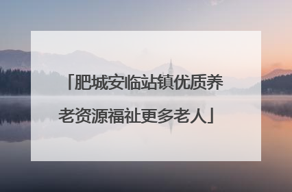 肥城安临站镇优质养老资源福祉更多老人