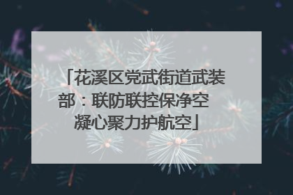 花溪区党武街道武装部：联防联控保净空 凝心聚力护航空