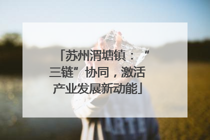 苏州渭塘镇：“三链”协同，激活产业发展新动能