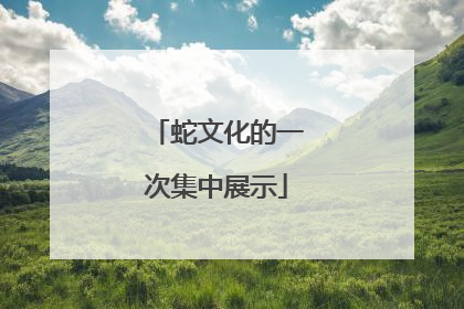 蛇文化的一次集中展示