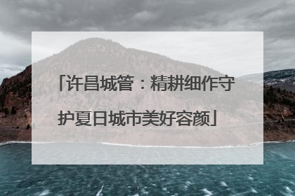 许昌城管：精耕细作守护夏日城市美好容颜