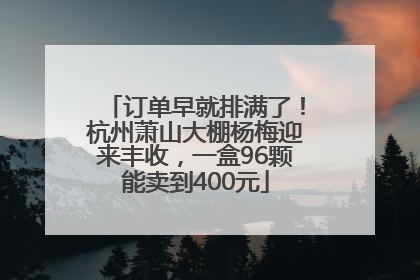 订单早就排满了！杭州萧山大棚杨梅迎来丰收，一盒96颗能卖到400元