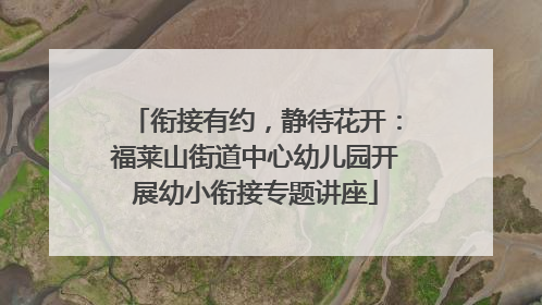 衔接有约，静待花开：福莱山街道中心幼儿园开展幼小衔接专题讲座