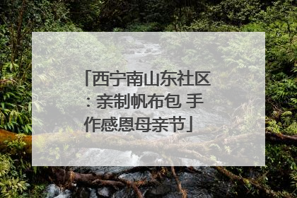 西宁南山东社区：亲制帆布包 手作感恩母亲节