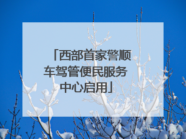 西部首家警顺车驾管便民服务中心启用