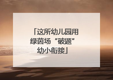 这所幼儿园用绿茵场“破题”幼小衔接