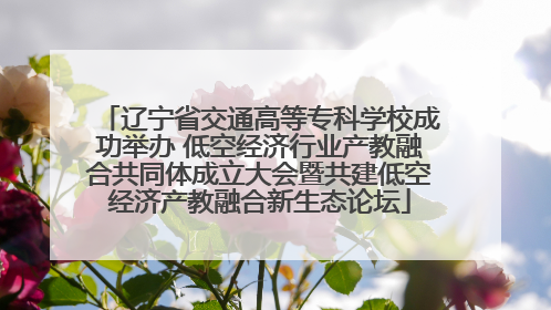 辽宁省交通高等专科学校成功举办 低空经济行业产教融合共同体成立大会暨共建低空经济产教融合新生态论坛