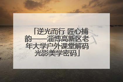 逆光而行 匠心捕韵——淄博高新区老年大学户外课堂解码光影美学密码