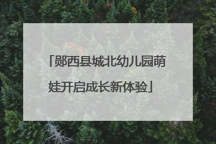 郧西县城北幼儿园萌娃开启成长新体验