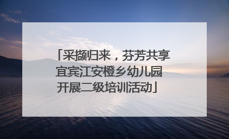 采撷归来，芬芳共享 宜宾江安橙乡幼儿园开展二级培训活动