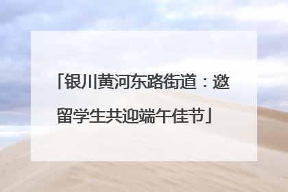银川黄河东路街道：邀留学生共迎端午佳节